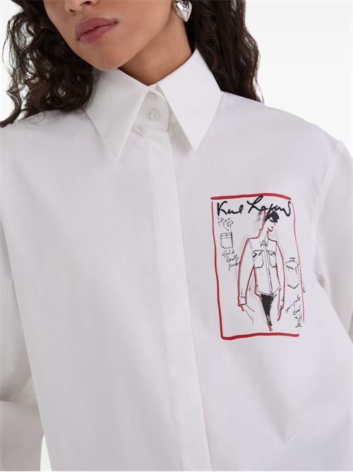 Camicia donna bianca Karl Lagerfeld | A3W11040100